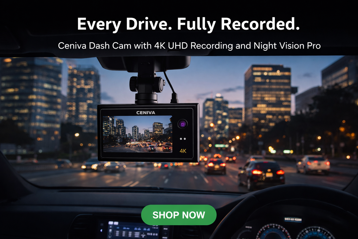 CENIVA Full HD 1080P Çift Yönlü Araç İçi Kamera Seti